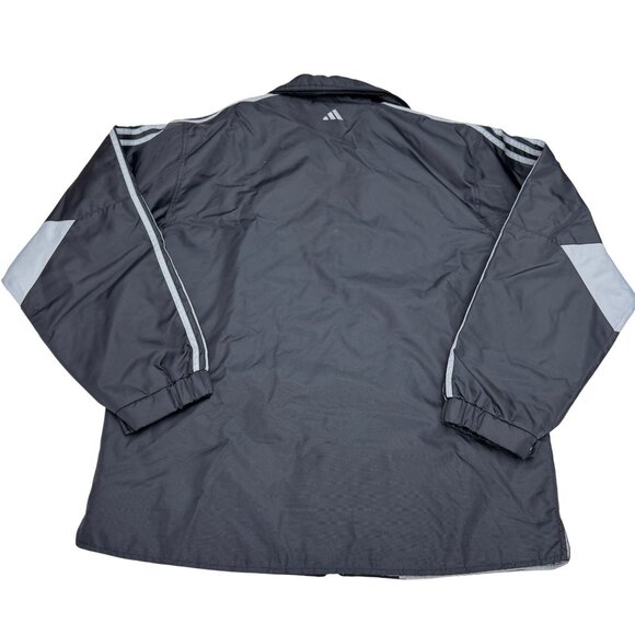 Adidas 3 Stripes Men's Insulated Black Full Zip Windbreaker Jacket, Size L - Picture 2 of 9